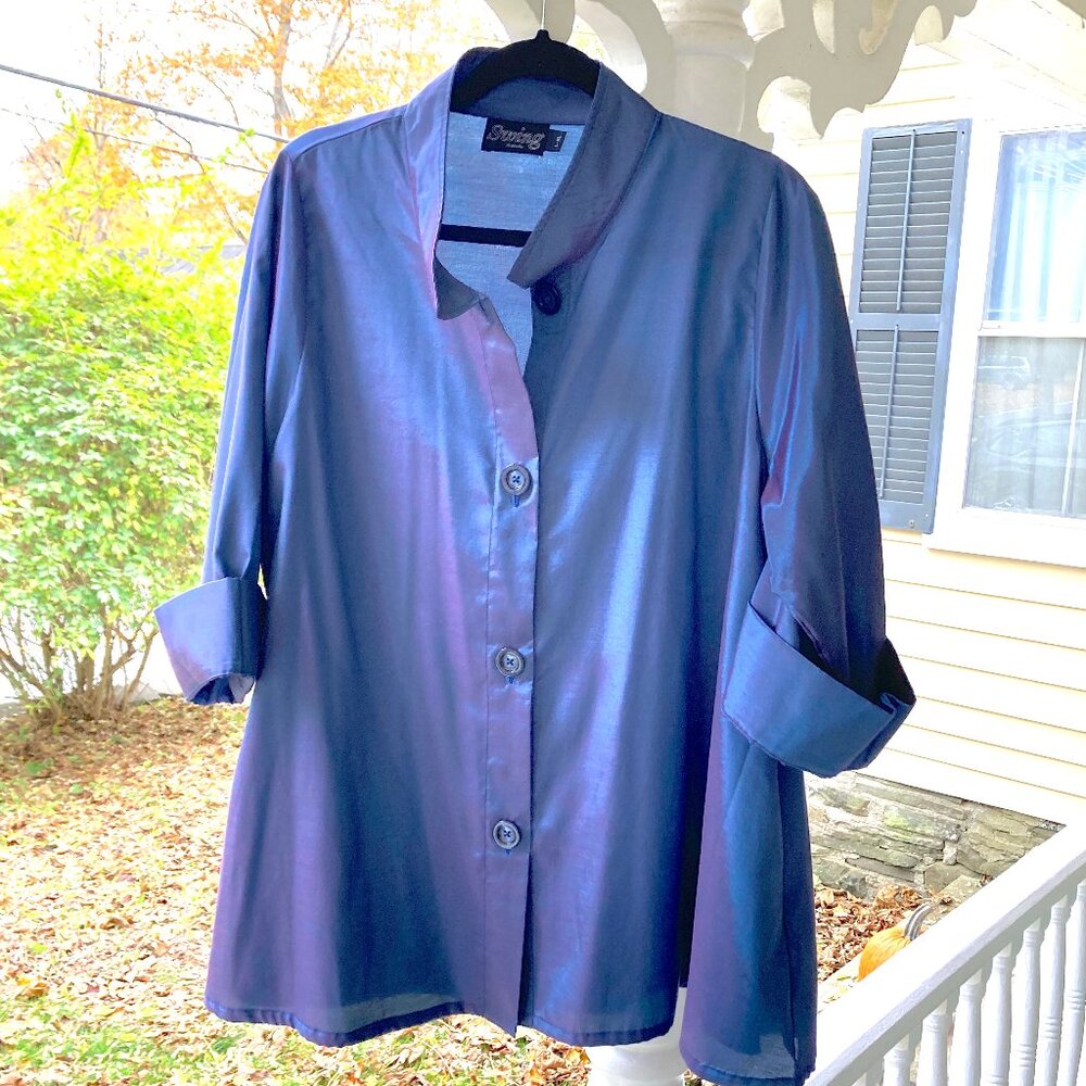 Swing by Breeke Iridescent Swing Blouse Top